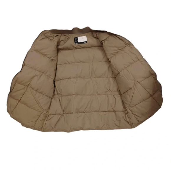 Rice Sportswear  Vintage Tan Bomber Coat With Detachable Puffer Vest - Picture 6 of 16
